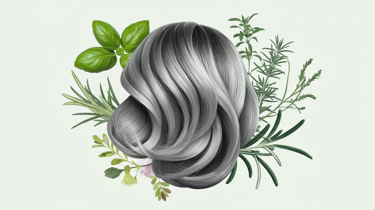 a picture of herbs and beautiful hair