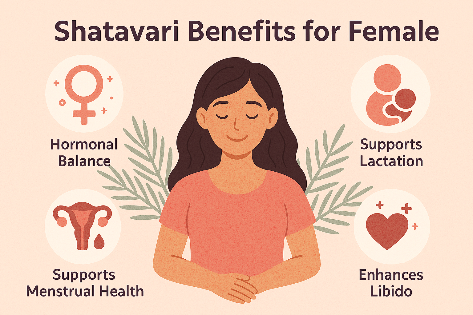 A woman explaining the health benefits of shatavari herbs.