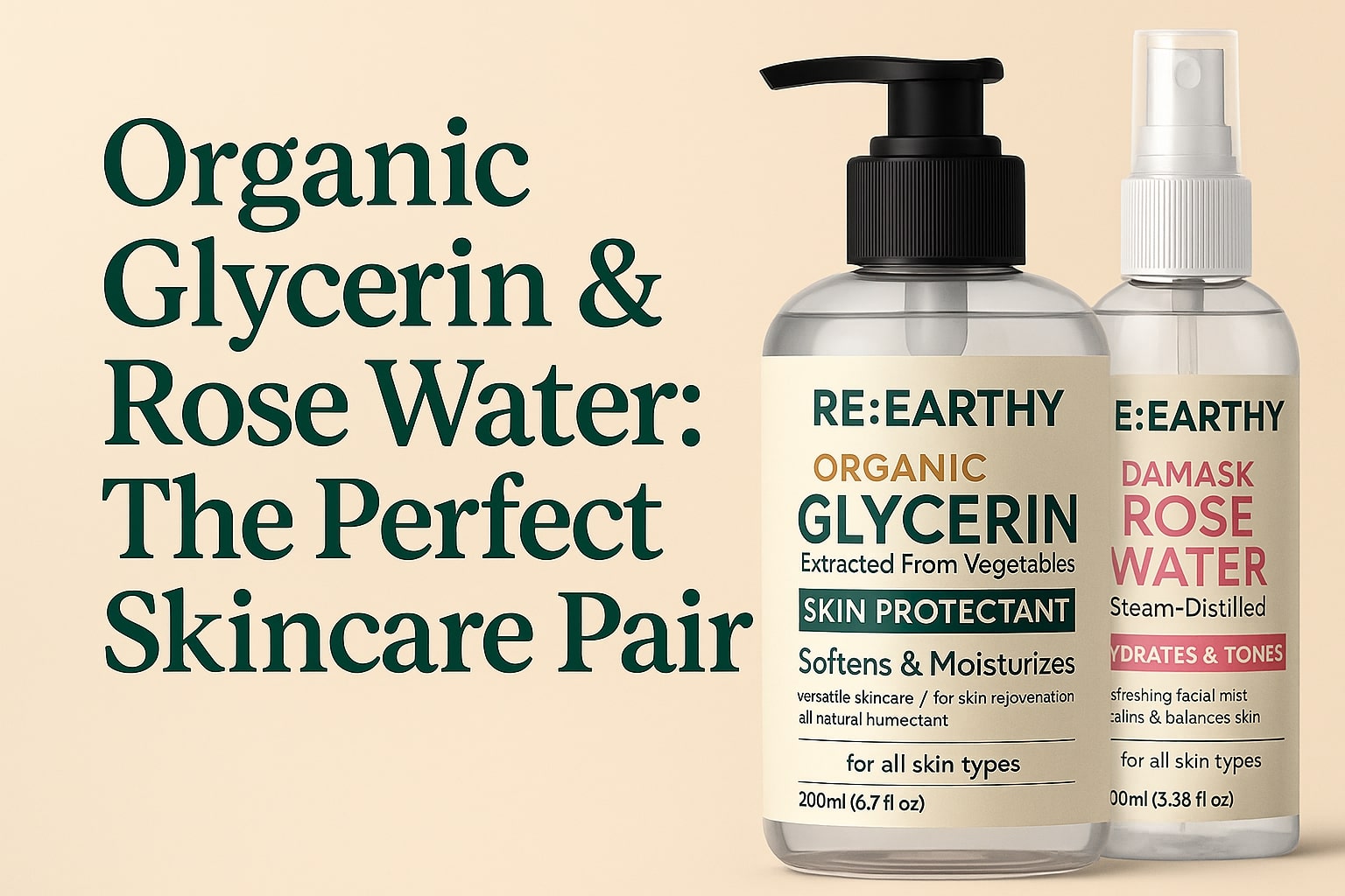 organic glycerin and rose water for skin